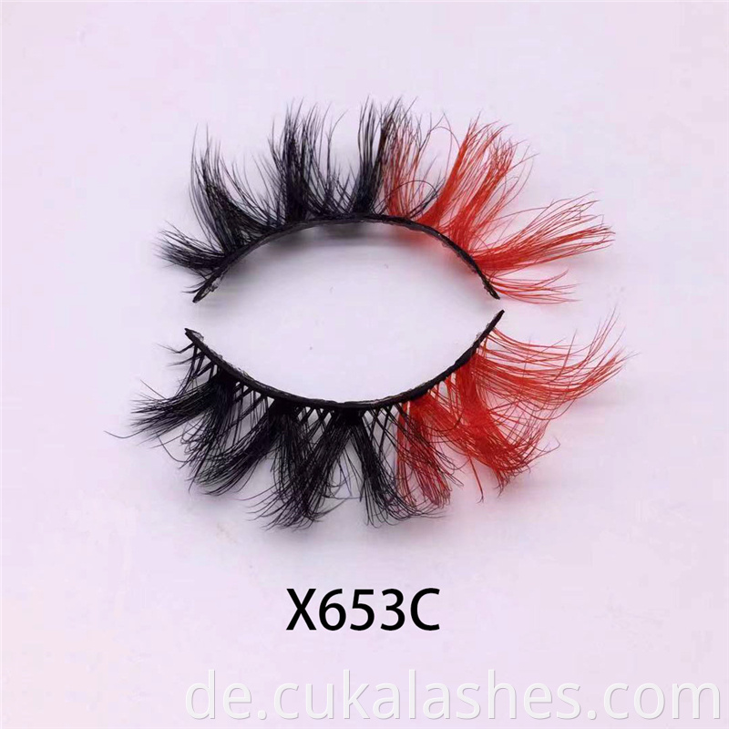 Orange False Eyelashes